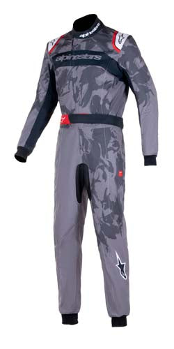 Alpinestars KMX-9 v2 Graphic 5 Kart Racing Suit Grey Front Image